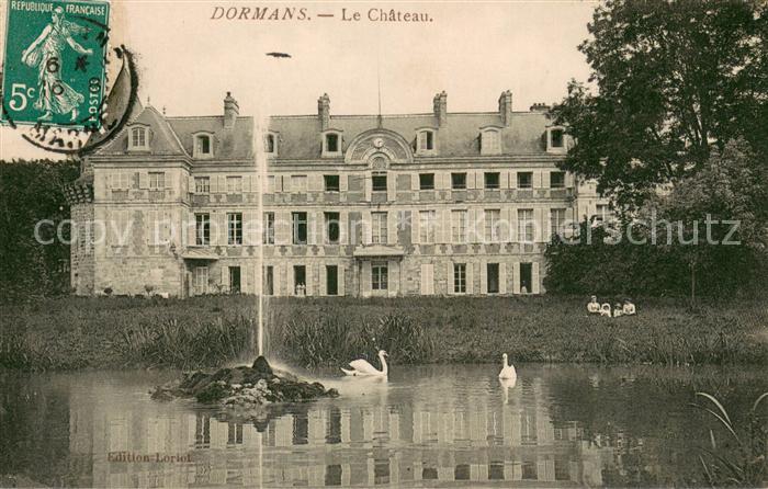 Dormans Chateau Etang Schloss Teich