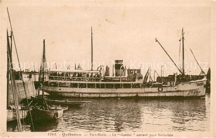 Quiberon Morbihan Port Maria Le Guédel partant pour Belle-Isle