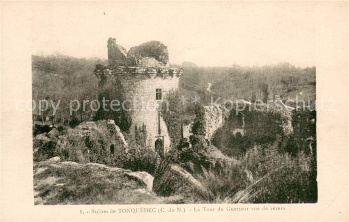 Tonquedec Ruines Tour du Guetteur vue de revers