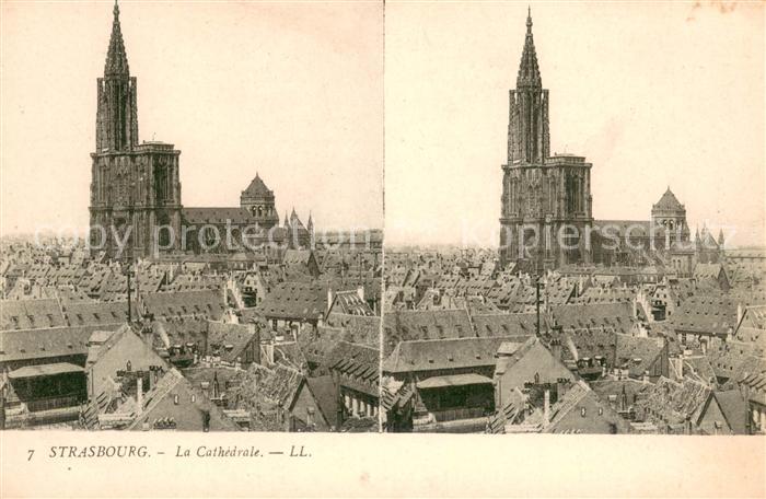 Strasbourg Alsace Cathedrale Stereokarte