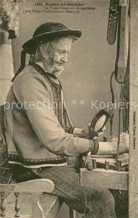 Locronan Un vieux tisserand
