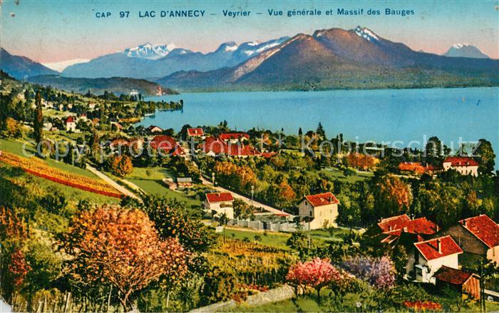 Veyrier-du-Lac Panorama Lac d Annecy Massif des Bauges Alpes