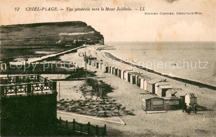 Criel Plage Vue Generale vers le Mont Jolibois Plage