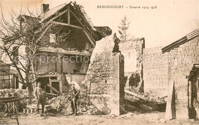 Bergnicourt Ruines Grande Guerre Truemmer 1. Weltkrieg