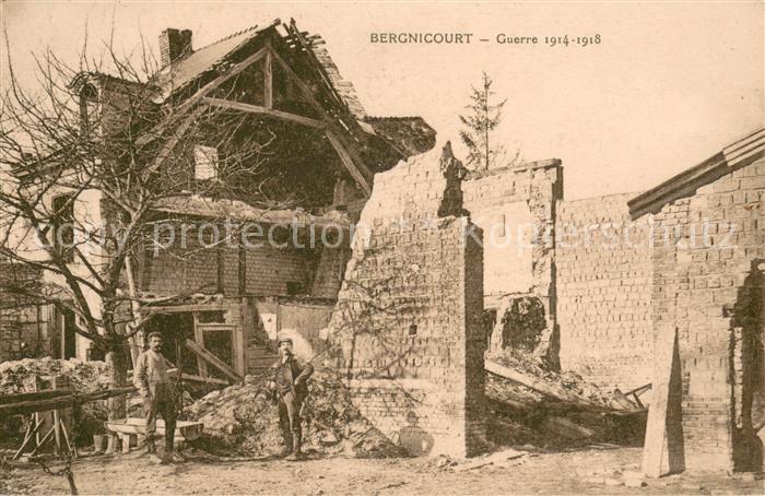 Bergnicourt Ruines Grande Guerre Truemmer 1. Weltkrieg