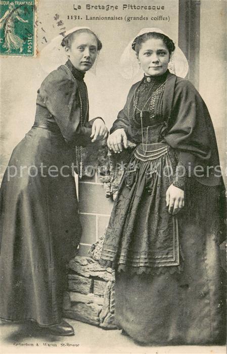 Lannion Lannionnaises grandes coiffes Costumes Trachten
