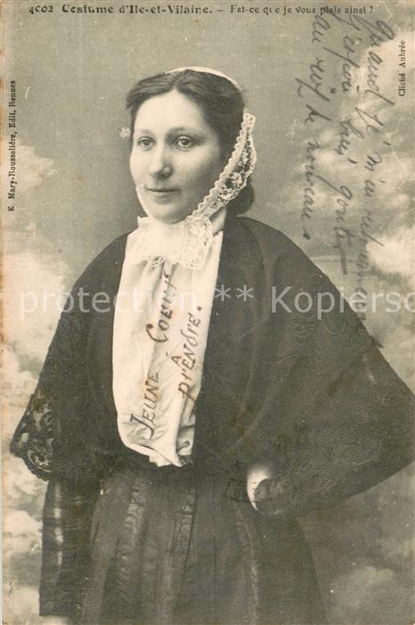 Ille-et-Vilaine Departement Costume de la région Trachten