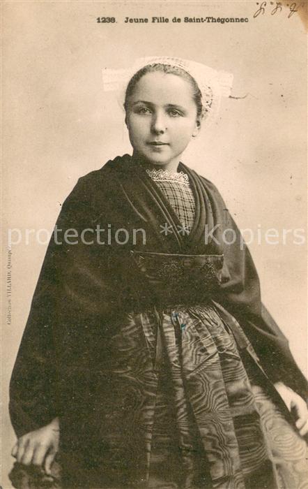 Saint-Thegonnec Jeune fille Costumes Trachten
