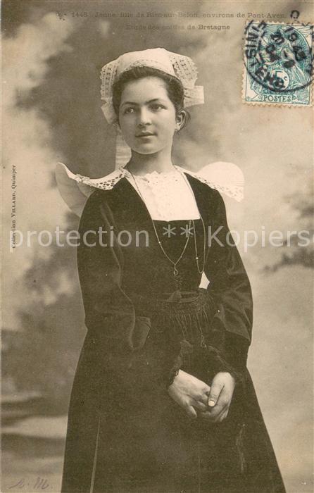 Riec-sur-Belon Jeune fille Costumes Trachten
