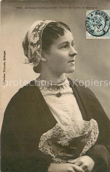 Douarnenez Artisanne Etude des Coiffes Jeune fille Costumes Trachten