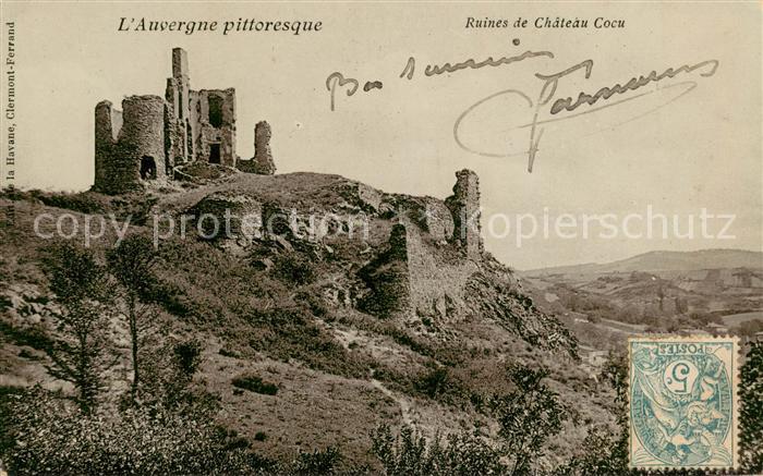 Auzat-la-Combelle Ruines du Chateau Cocu