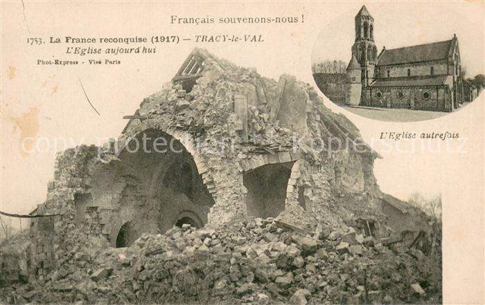Tracy-le-Val Eglise aujourd hui et autrefois