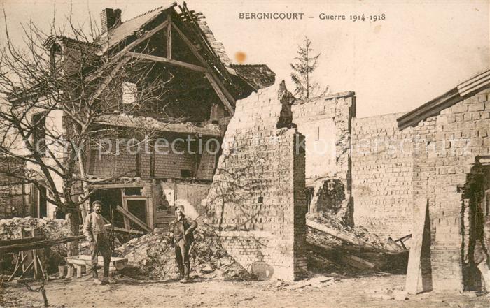 Bergnicourt Maison détruite Ruines Grande Guerre Tr