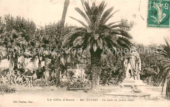 Hyeres les Palmiers Un coin du Jardin Denis Statue Monument