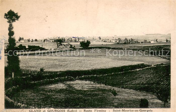 Saint-Maurice-en-Gourgois Paysage Panorama Gland et Gourgois Route Firminy