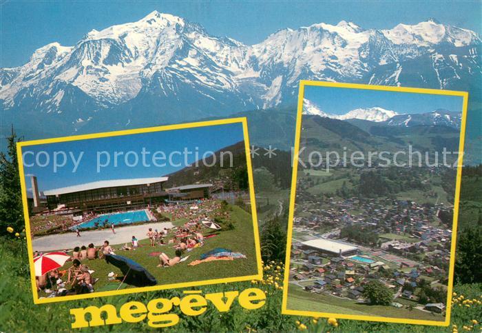 Megeve Vue Generale et le Mont Blanc Alpes Pis