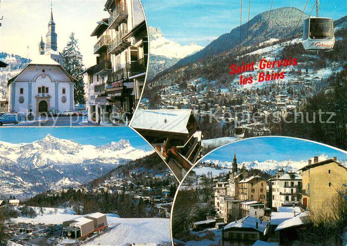 Saint-Gervais-les-Bains Teilansichten Wintersportplatz Alpen