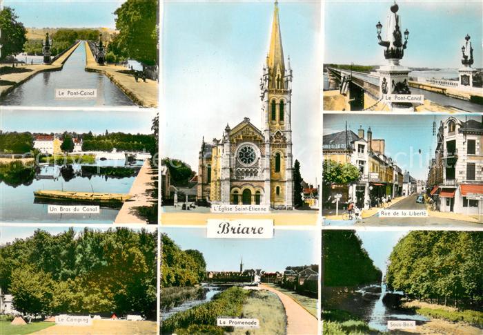 Briare Pont Canal Camping Eglise Saint Etienne Promenade Rue de la Liberté sous