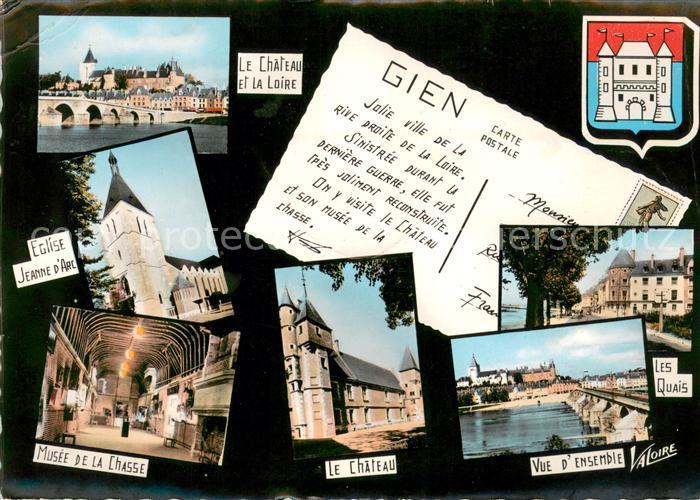 Gien 45 Chateau de la Loire Eglise Musee les quais Blason