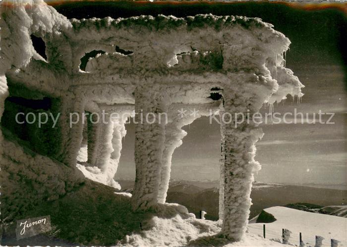 Mont Ventoux Pilier de l'Observatoire sous le Givre et le Dôme des Tempêtes en h