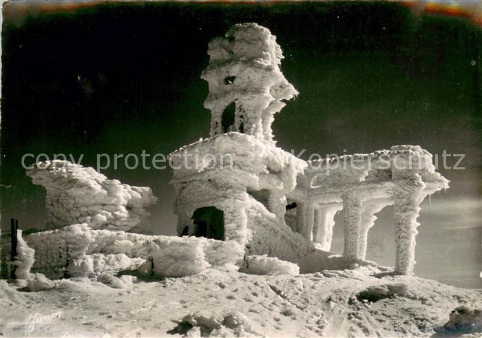 Mont Ventoux Observatoire sous le Givre en hiver