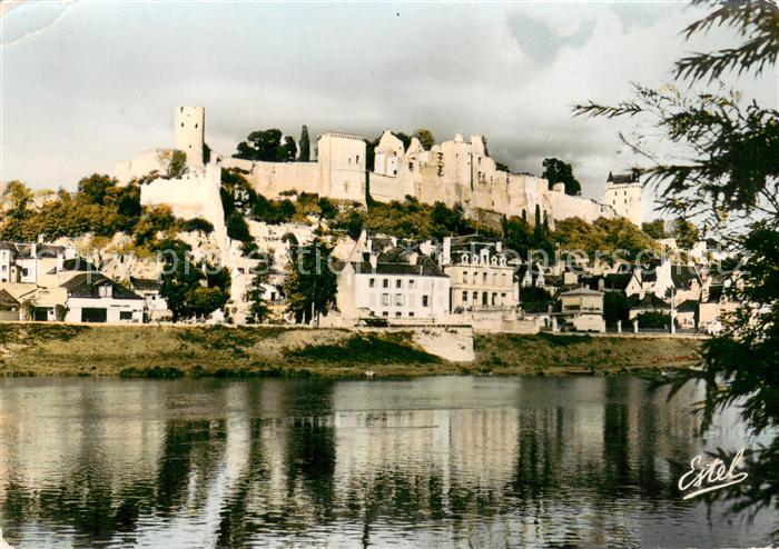 Chinon Indre et Loire Chateau dominant la Vienne