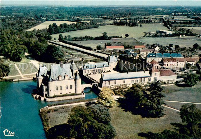 La Bussiere Loiret Chateau des Pêcheurs Demeure Historique vue aérienne