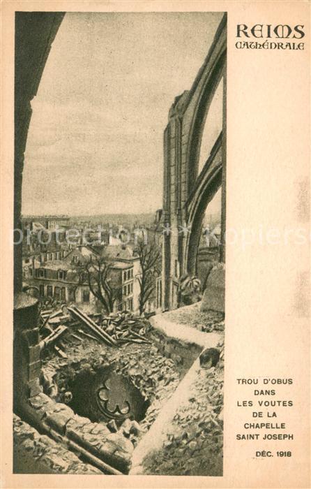 Reims Champagne Ardenne Cathedrale Trou d’Obus les vouetes de la Chapelle Saint