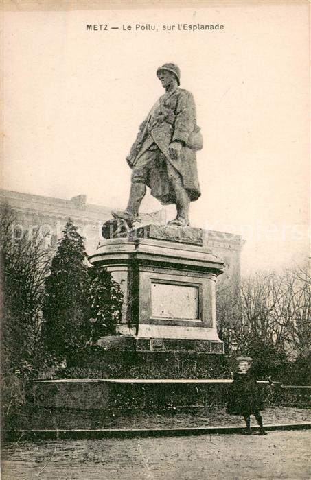 Metz  57 Moselle Le Poilu sur l'Esplanade