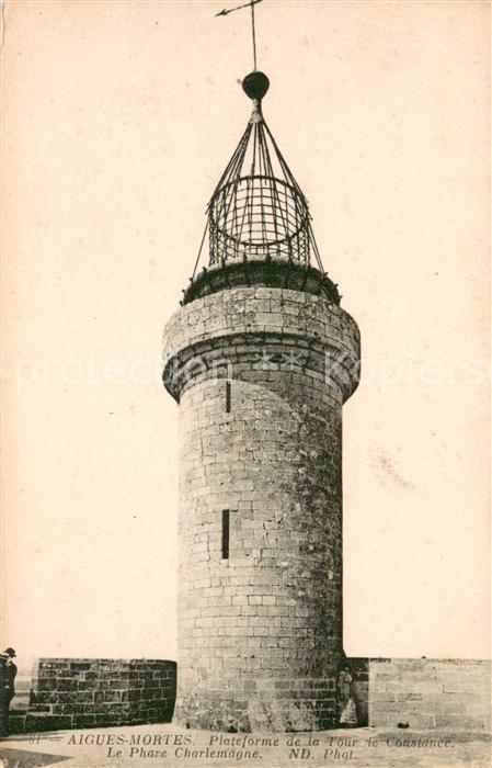 Aigues-Mortes Gard Plateforme de la Tour le Constance Le Phare Charlemagne