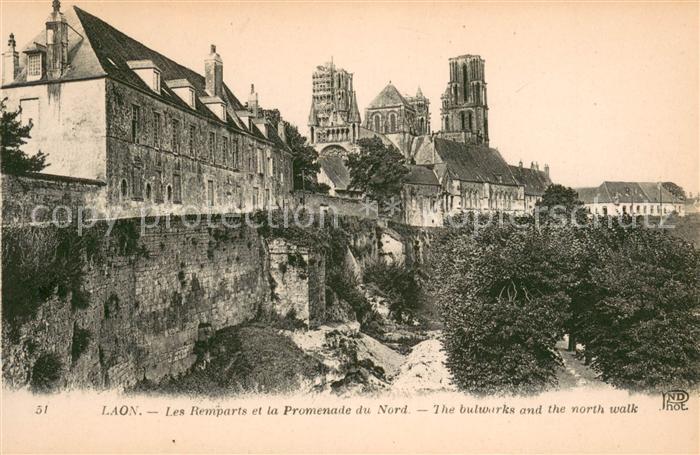 Laon Aisne Les Remparts et la Promenade du Nord