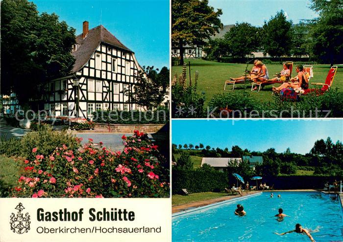 Oberkirchen Sauerland Gasthof Schuette Garten Schwimmbad