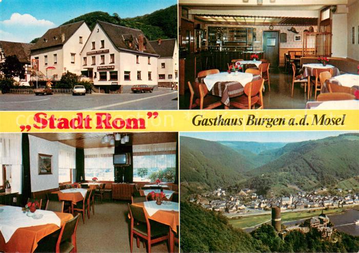 Burgen Mosel Gasthaus zur Stadt Rom Gastraeume Panorama