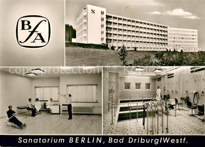 Bad Driburg Sanatorium Berlin Kurklinik der BfA