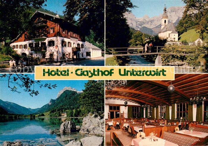 Ramsau Berchtesgaden Hotel Gasthof Unterwirt Gastraum Kirche