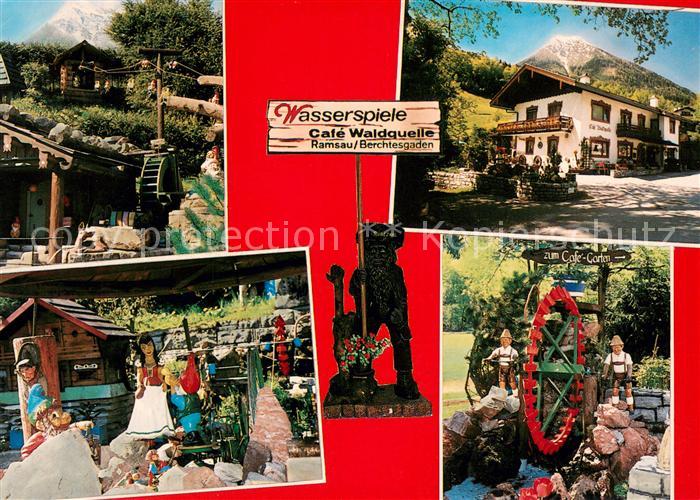 Ramsau Berchtesgaden Cafe Waldquelle Brotzeitstueberl Cafe Garten
