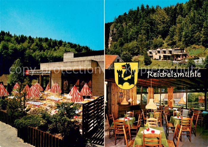 Obertrubach Restaurant Pension Treiber Reichelsmuehle Terrasse