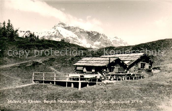 Mallnitz Kaernten Berglift Haeusleralm mit Geiselspitze Tauern