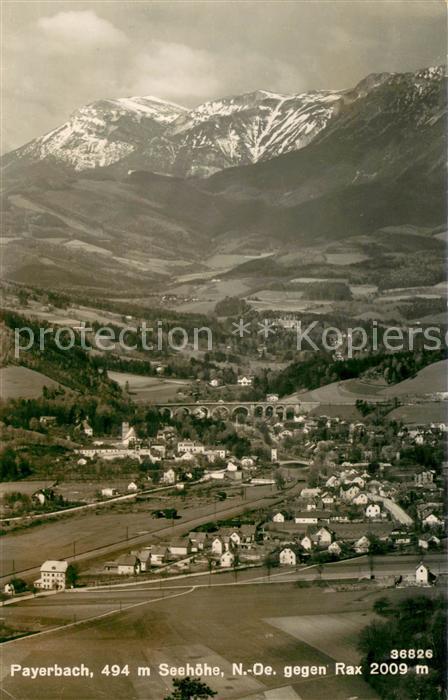 Payerbach Panorama Blick gegen Rax Gebirge