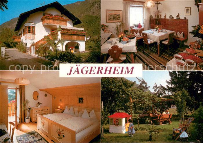 Vilpian Suedtirol Gaestehaus Pension Jaegerheim Doppelzimmer Gastraum Garten