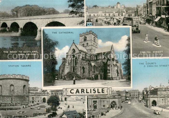 Carlisle Road to Scotland Eden Bridge Cathedral Eglish Street Station Square the