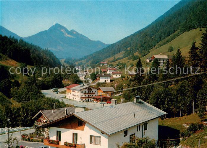 Thiersee Ortsansicht mit Gasthaus Schmiedtal Alpen