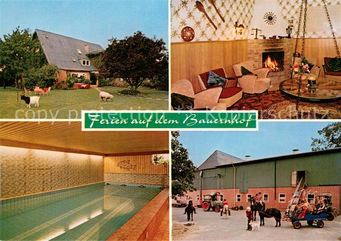 Heinkenborstel Ferien auf dem Bauernhof Garten Kaminzimmer Ponykutsche Reiten Ha