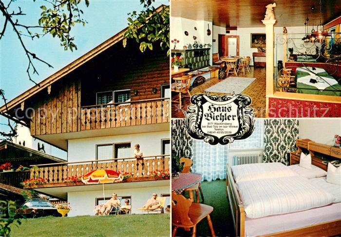 Wackersberg Bad Toelz Gaestehaus Bichler Gastraum Fremdenzimmer Huber Karte Nr.
