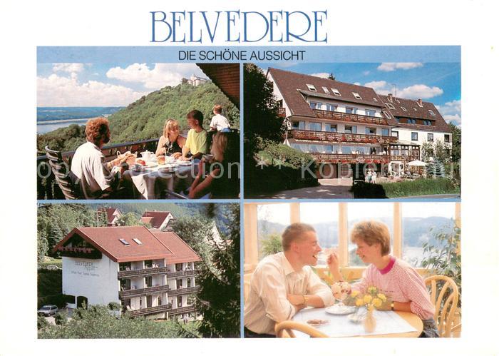 Waldeck Edersee Hotel Belvedere Terrasse Panoramablick