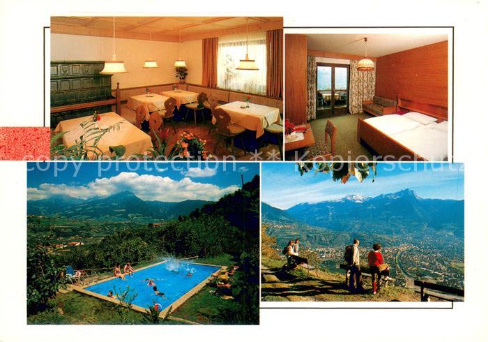 Marling Gaestehaus Pension Oberhartl Swimming Pool Fernsicht Alpenpanorama