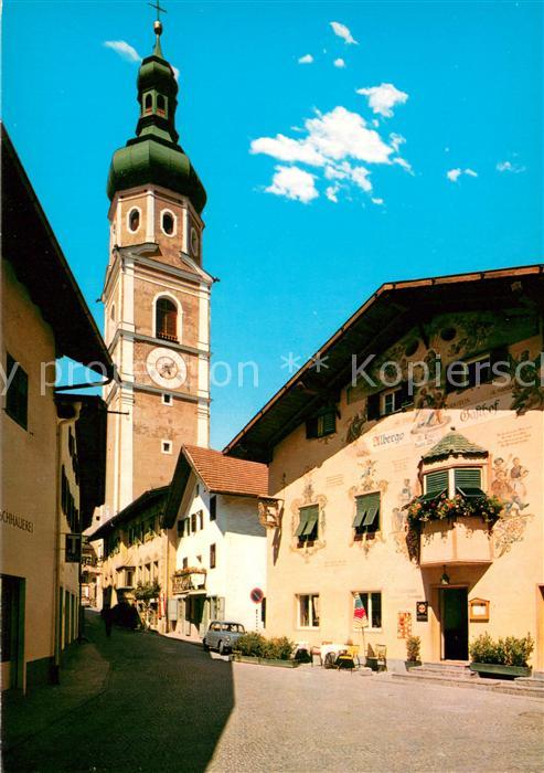 Kastelruth Suedtirol Altstadt Albergo Gasthof Kirchturm