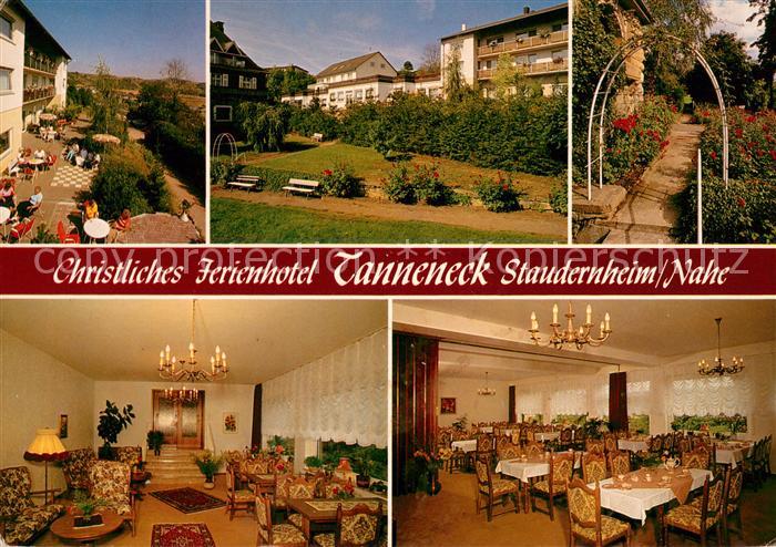 Staudernheim Christliches Ferienhotel Tanneneck Restaurant Garten Rosenbeet