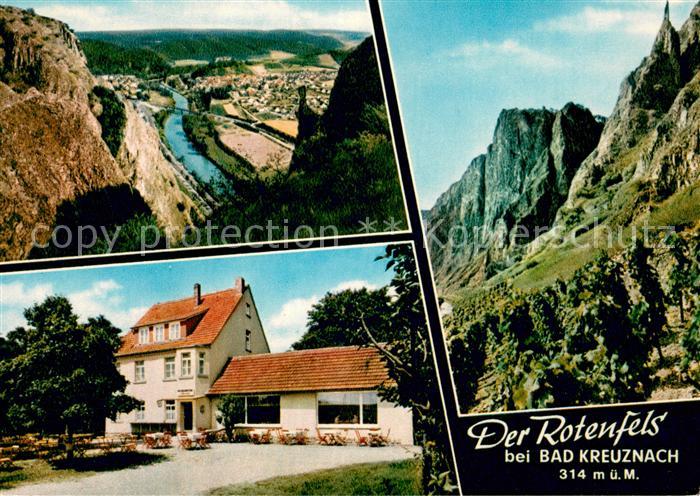 Bad Kreuznach Restaurant Pension Rotenfels Bastei Landschaftspanorama Nahetal