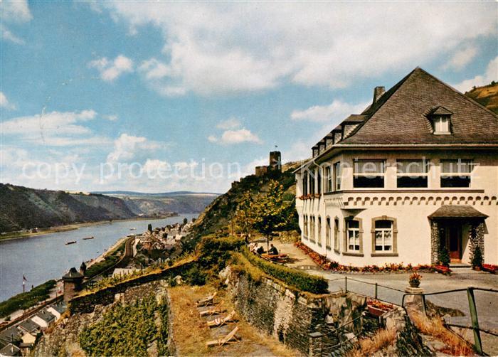 Kaub Haus Elsenburg Erholungsheim Panorama Rheintal Burg